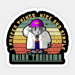 Akira Toriyama-Quote Retro Sunset Sticker